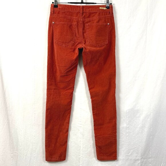 Pilcro & The Letterpress Pant Womens Sz 25 Rust Red Corduroy Fit/Stet Low Skinny - Picture 4 of 12